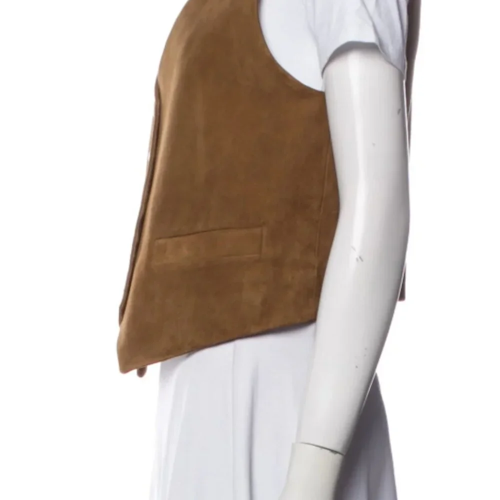 Zadig & Voltaire Tan Suede Vest Size S - Picture 2 of 10